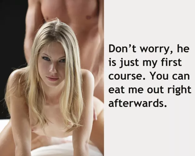 Your keyholder will make you eat her out, and this will be so hot.