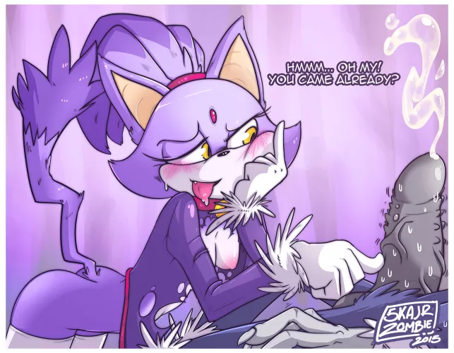 Blaze teasing Sonic the Werehog [M/F] (skajrzombie)