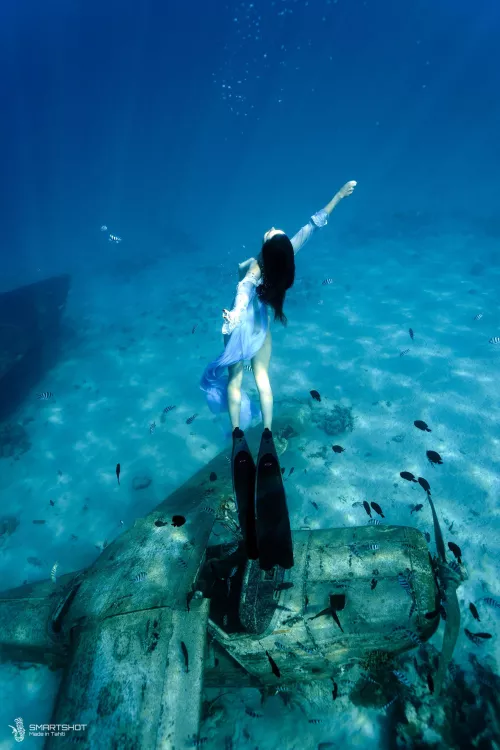 Boobs out plane crash diving