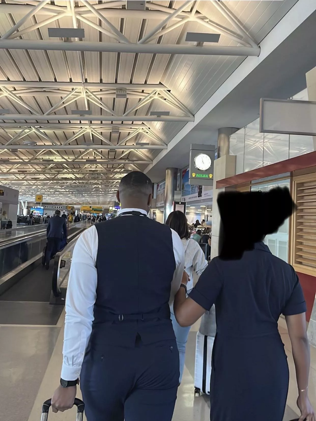 Catch this tight boy pussy either walking through your local airports terminal or either on your flight. #FlightAttendentLife