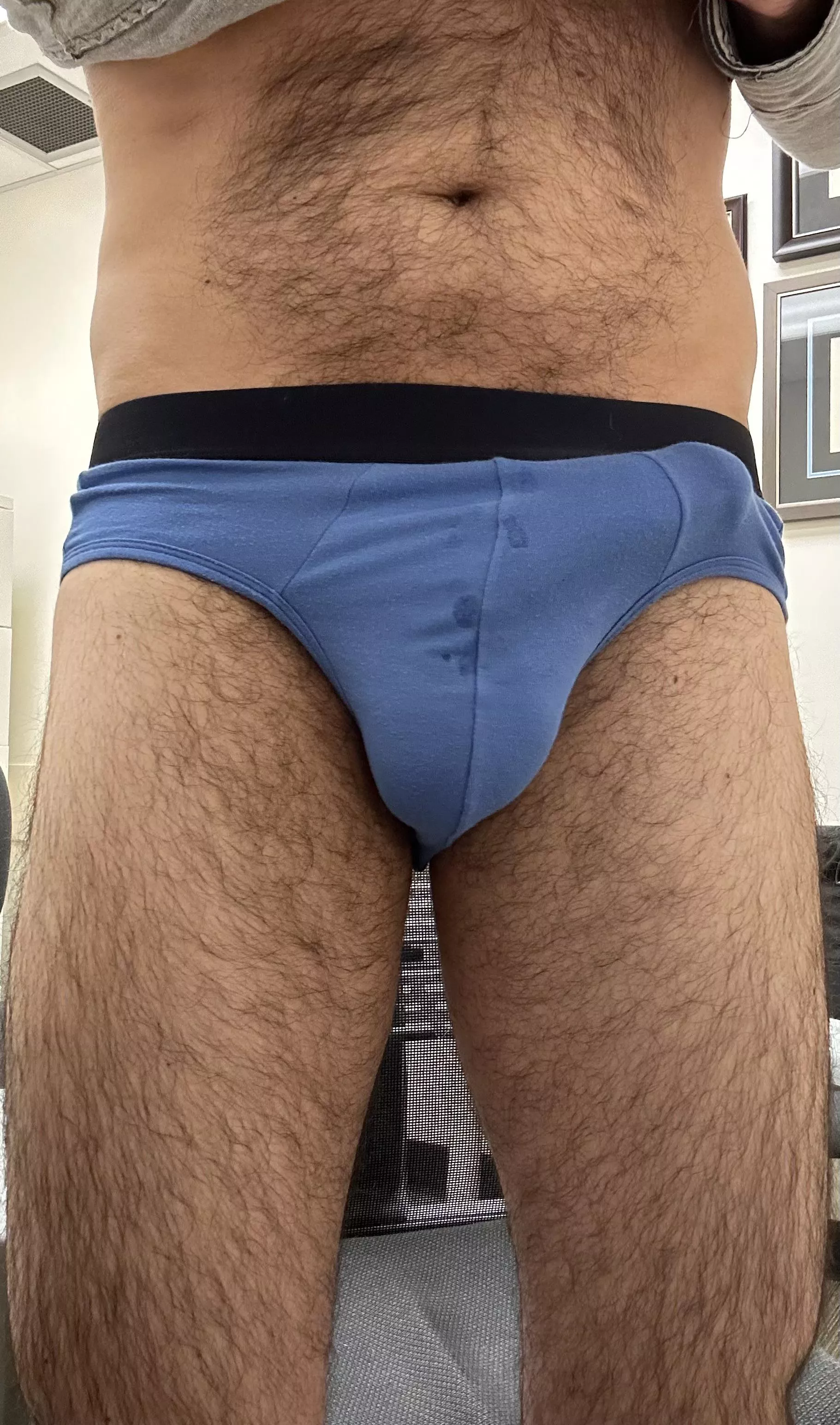 Dads briefs stained w a days worth of pre