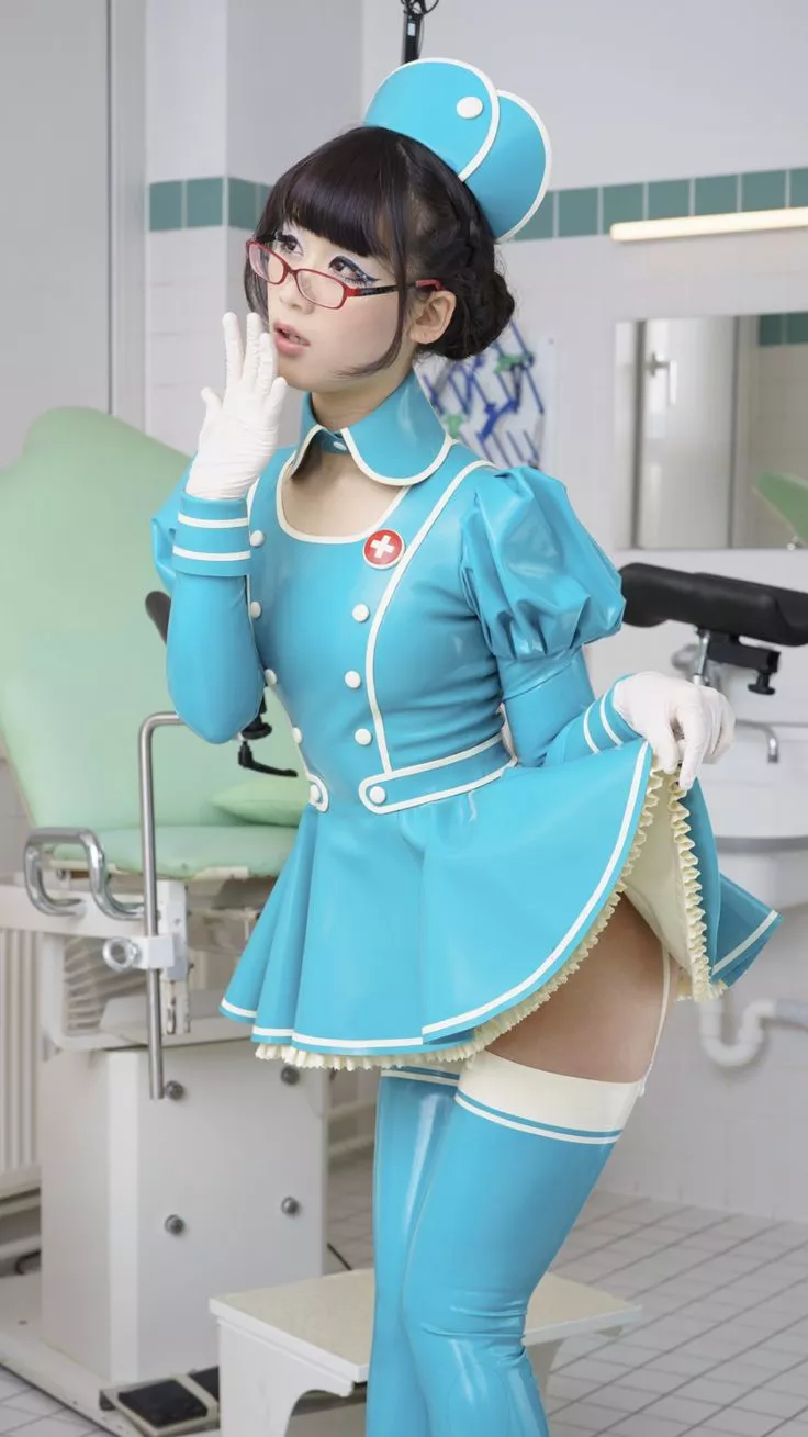 Eri Kitami in her amazing latex nurse costume