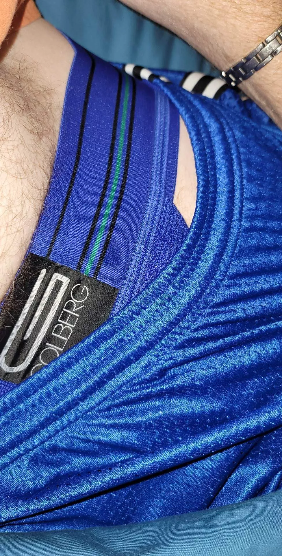 Feeling blue GolBerg Jockstrap & Baskett ball shorts.