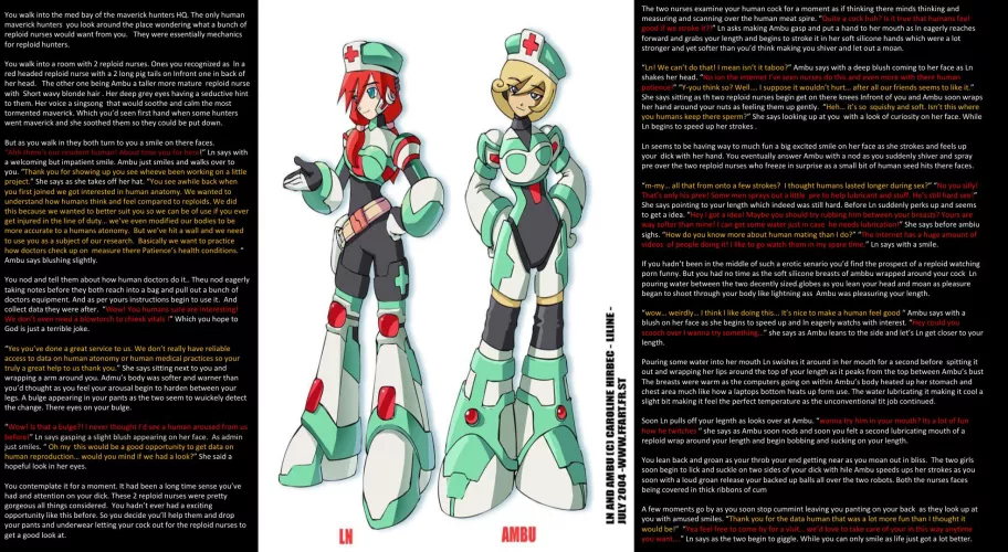 [FFxM] reploid nurses do some experimentation. [titjob] [blowjob] [robotic gals]