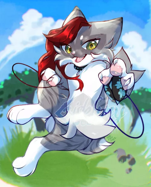 fursona x pokemon mashup! happy holidays! [oc art by me]