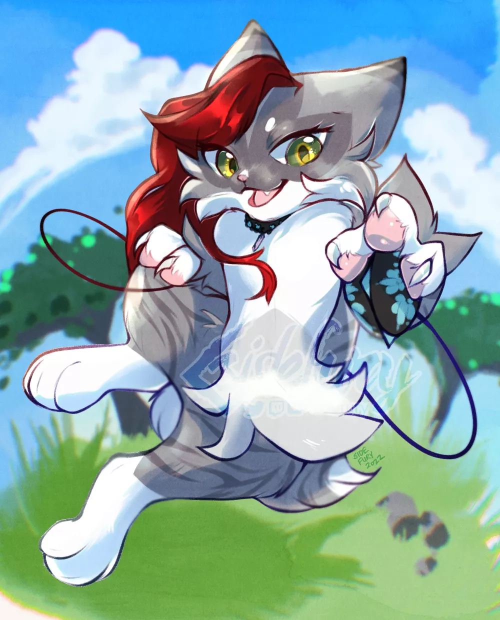 fursona x pokemon mashup! happy holidays! [oc art by me]