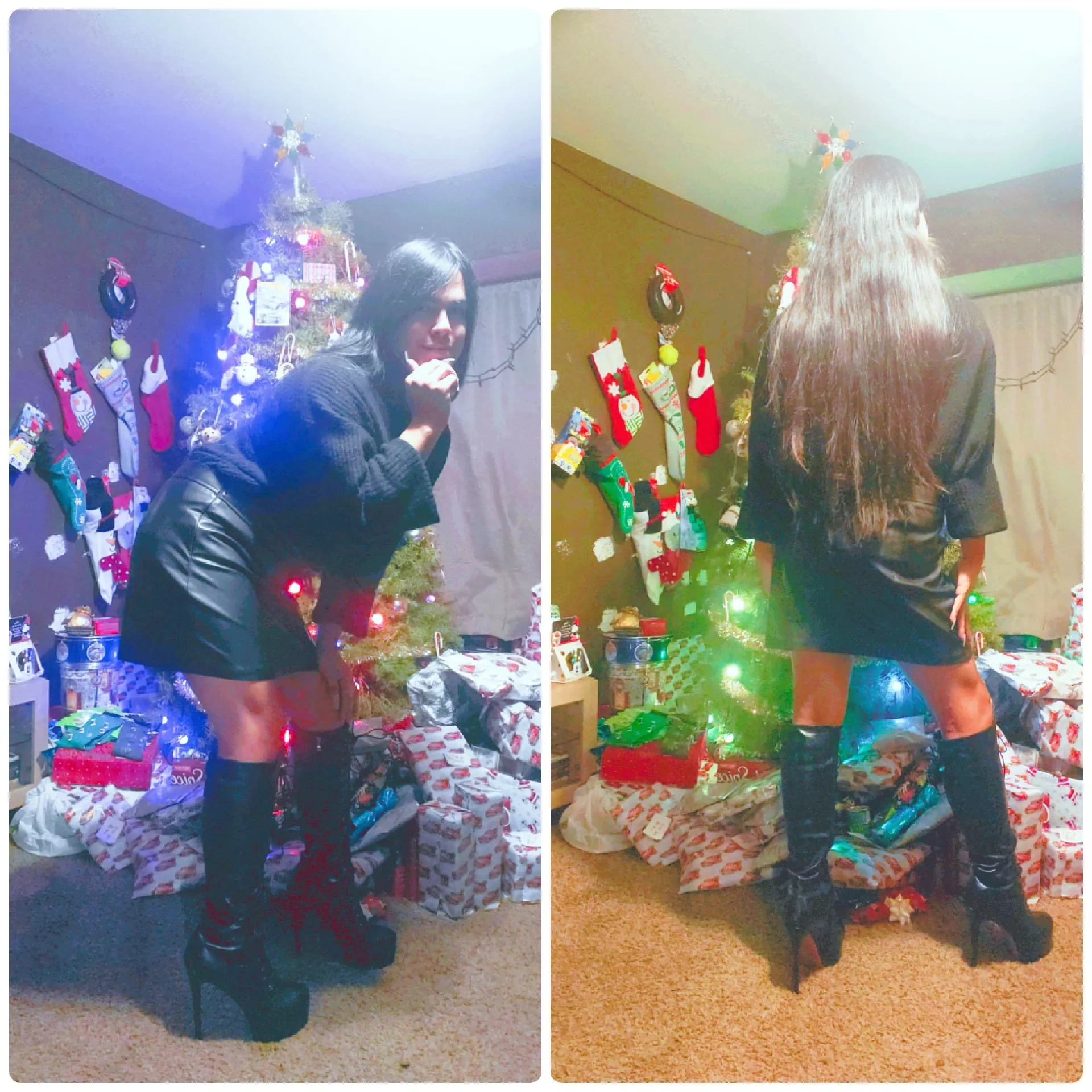 got me some new killer boots what do you guys think 🤔 I'm in love with them ❤️