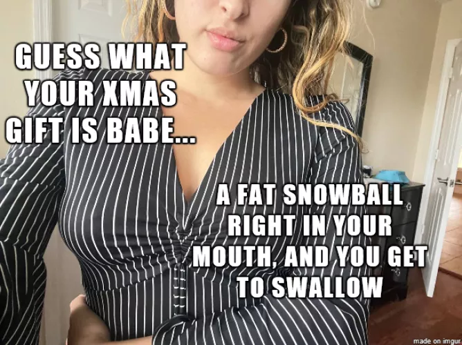 Guess where the snowball came from hehe