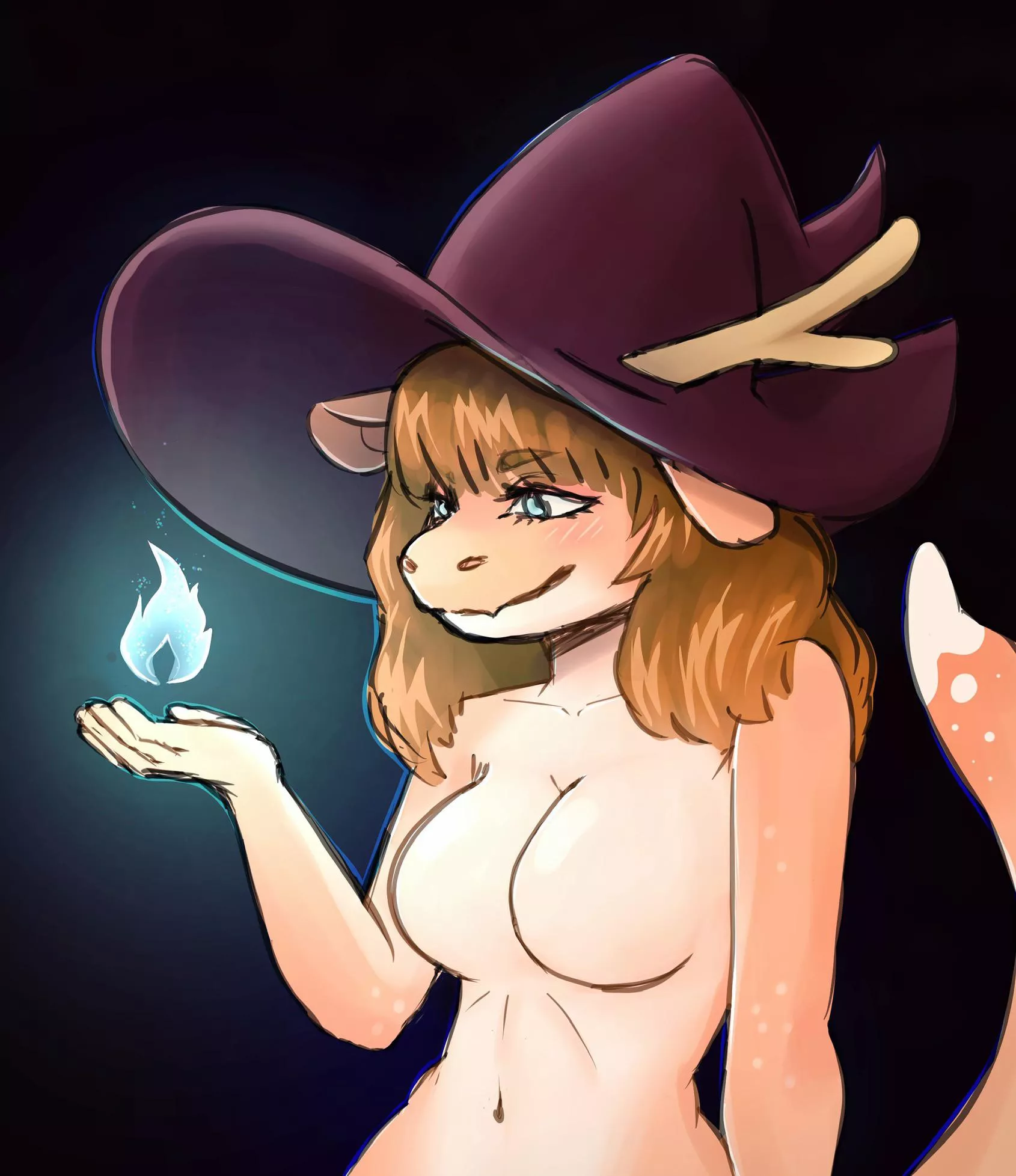 I drew my gf’s sona as a gift :3