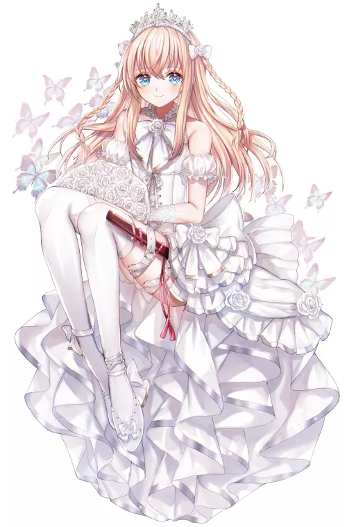 I got a cute tiara for Christmas, so behold: a femboy in a tiara