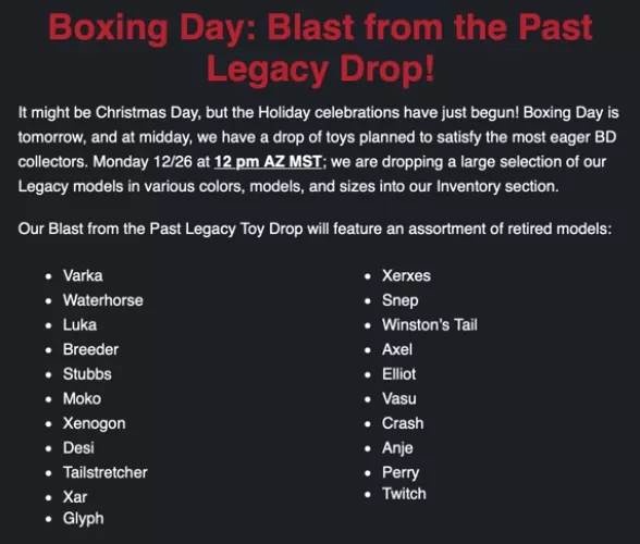 Legacy drop info 2022