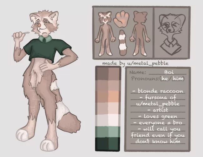 Made myself a new fursona <3