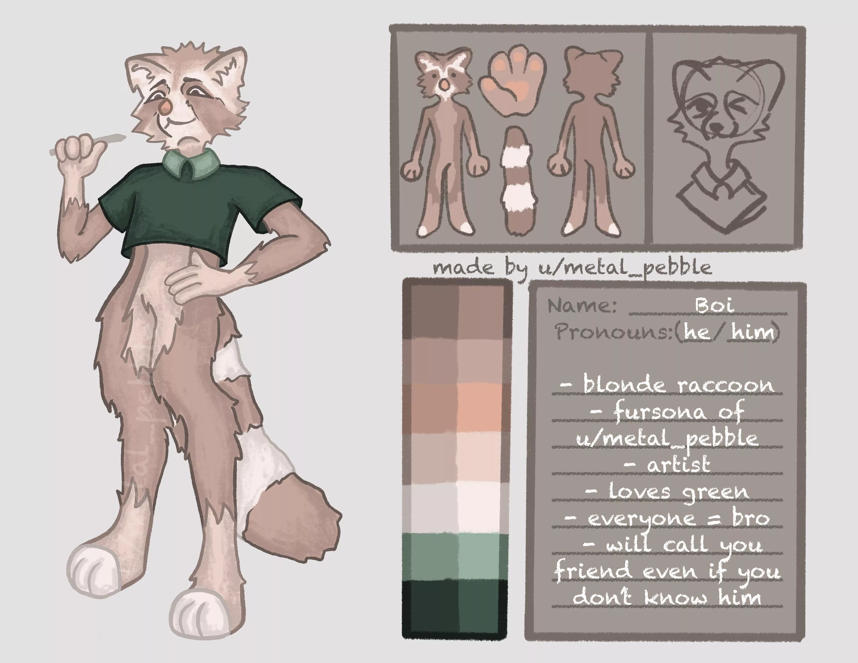 Made myself a new fursona <3