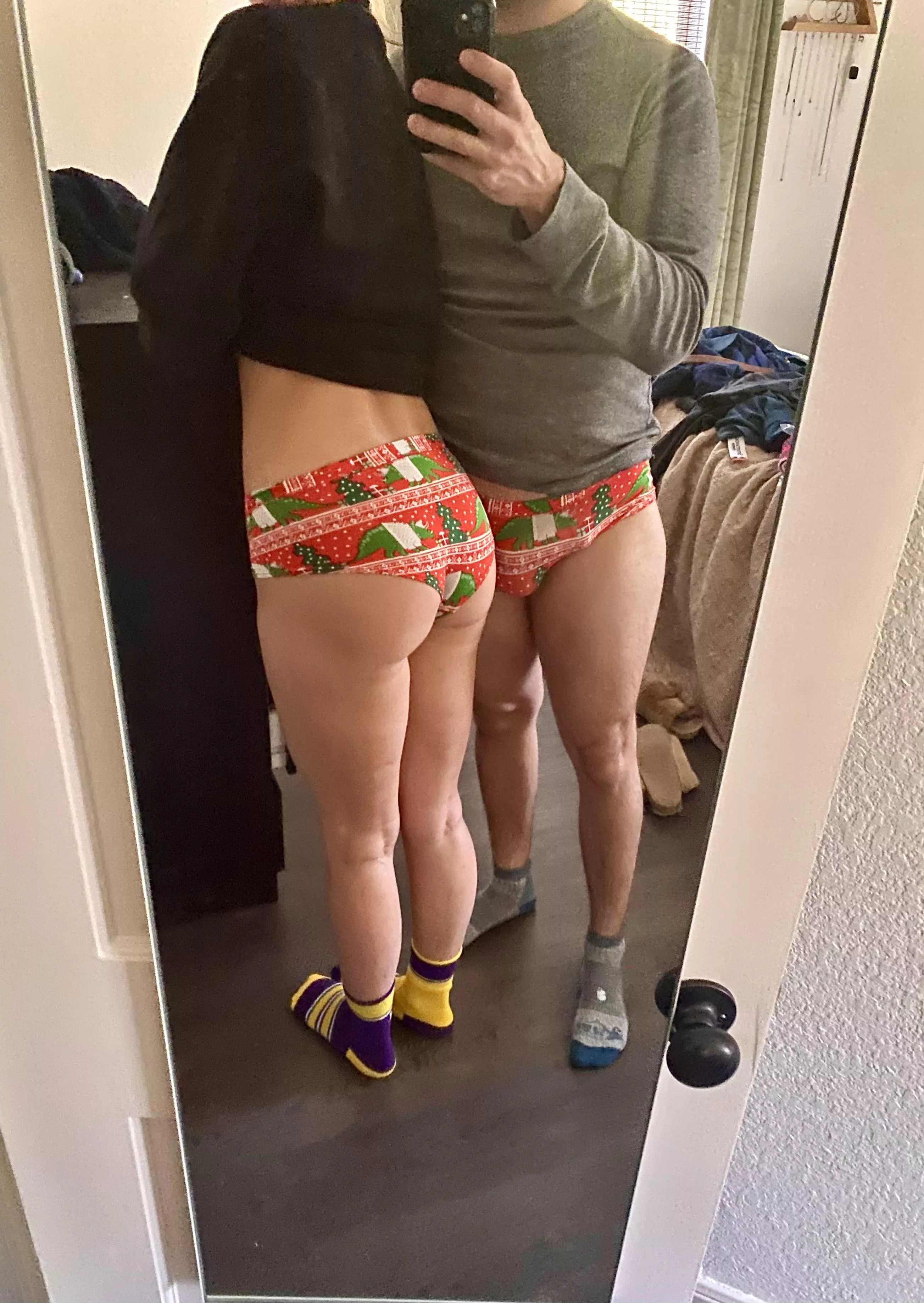 Matching Christmas panties for me and my wife 🎄