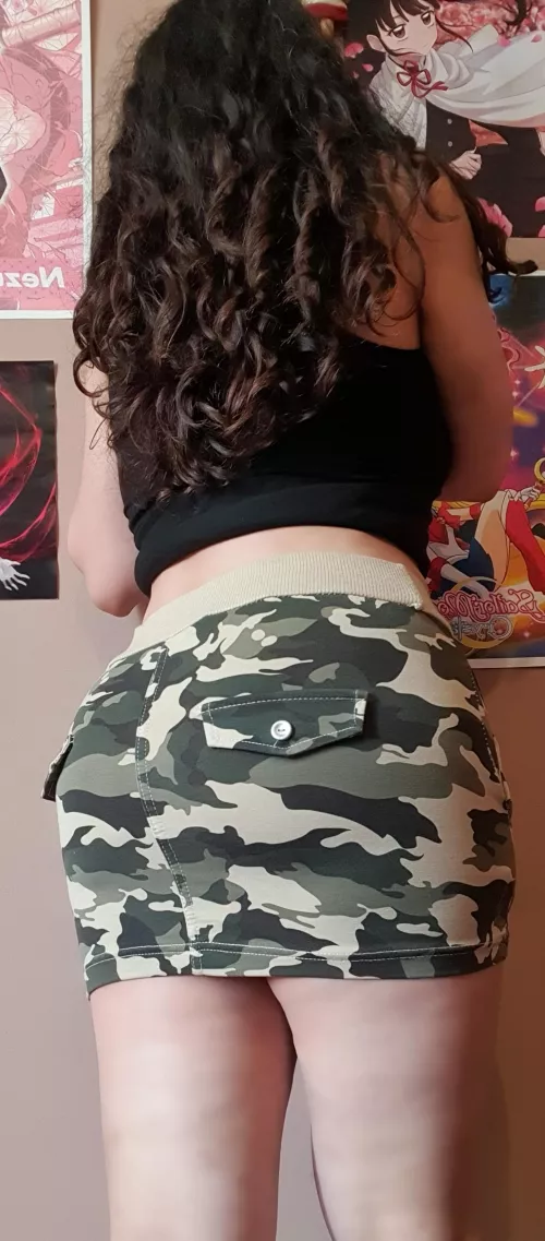 Mini camo skirt & tank top