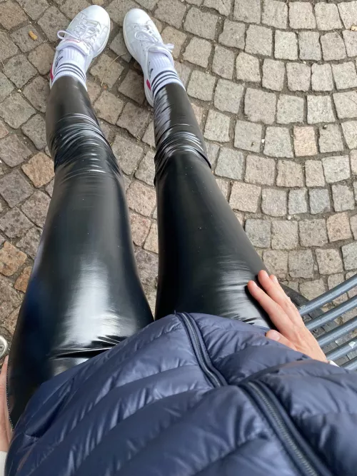 Shiny pants in public
