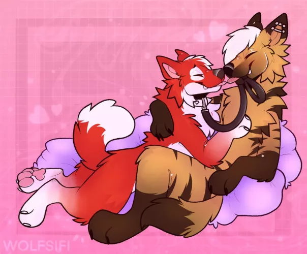 Some more art of mr and the boyfren by @Wolfsifi on twitter