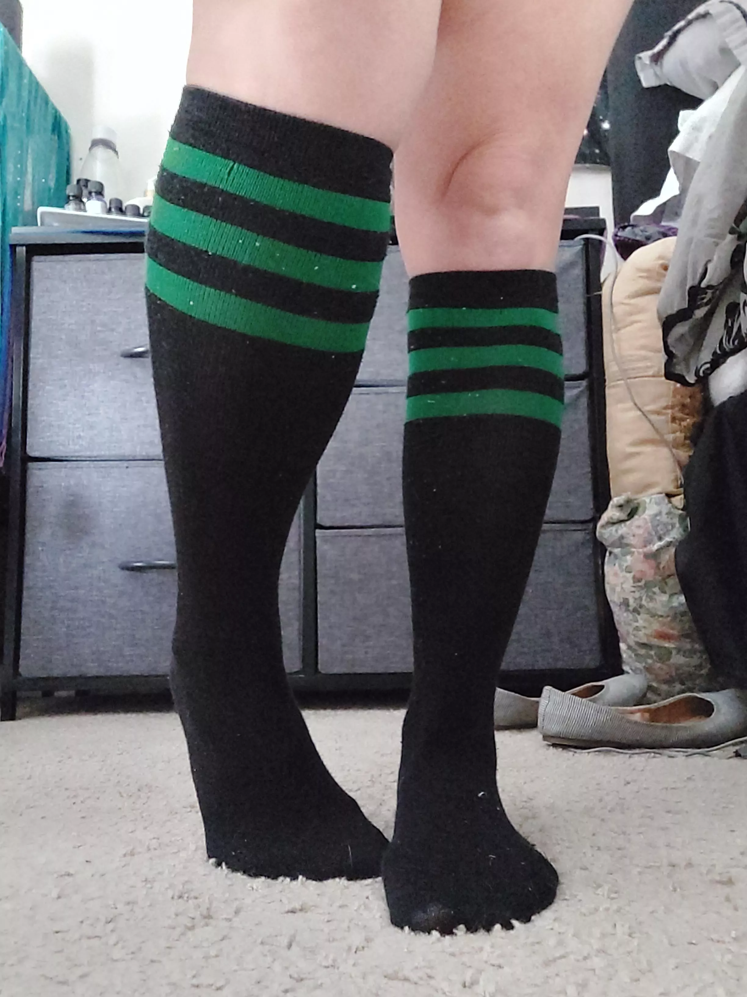 take them off and tie me up with them