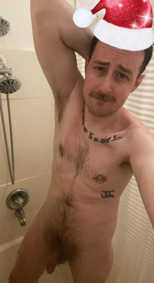 The best shower knowing there’s presents on the other end of it.