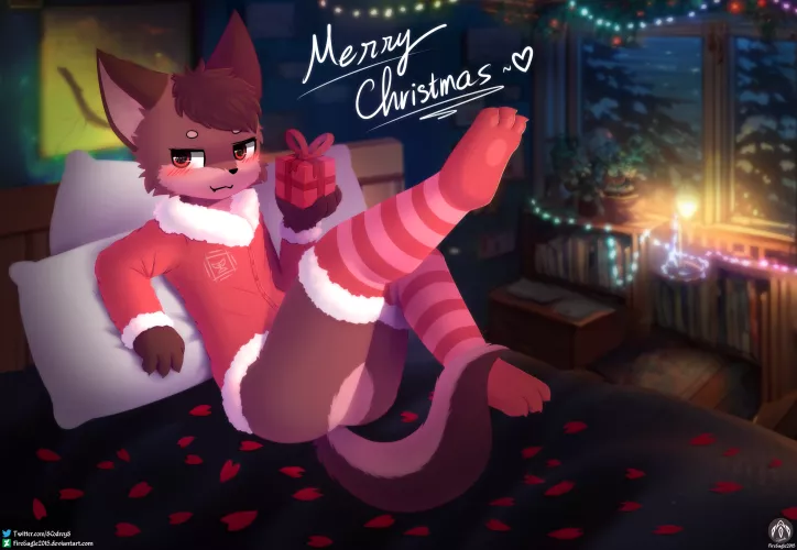 Wanna join me this Christmas? [Secret Santa gift] (Art by me @ScodreyS on Twitter)