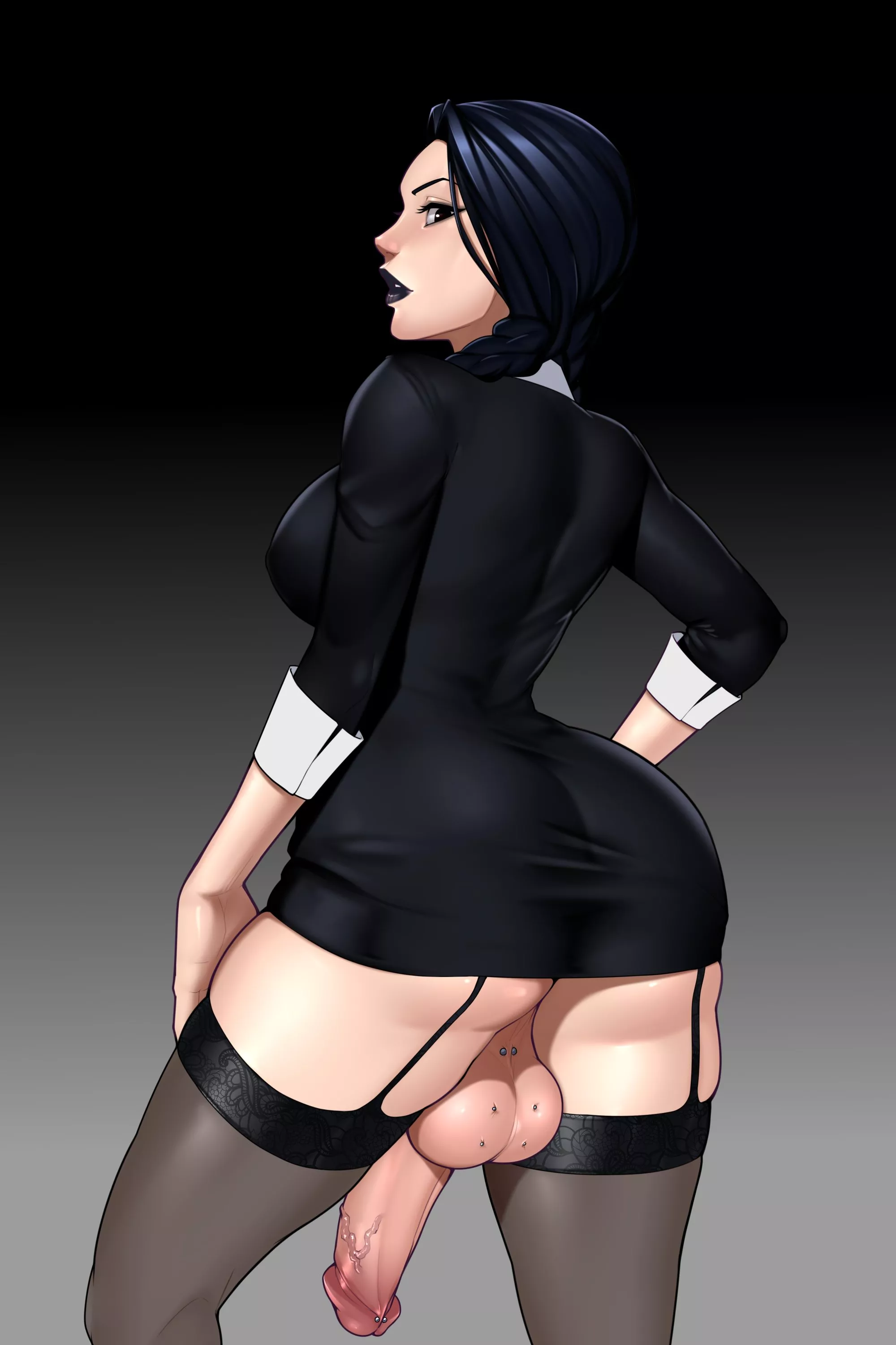 Wednesday letting it hang out