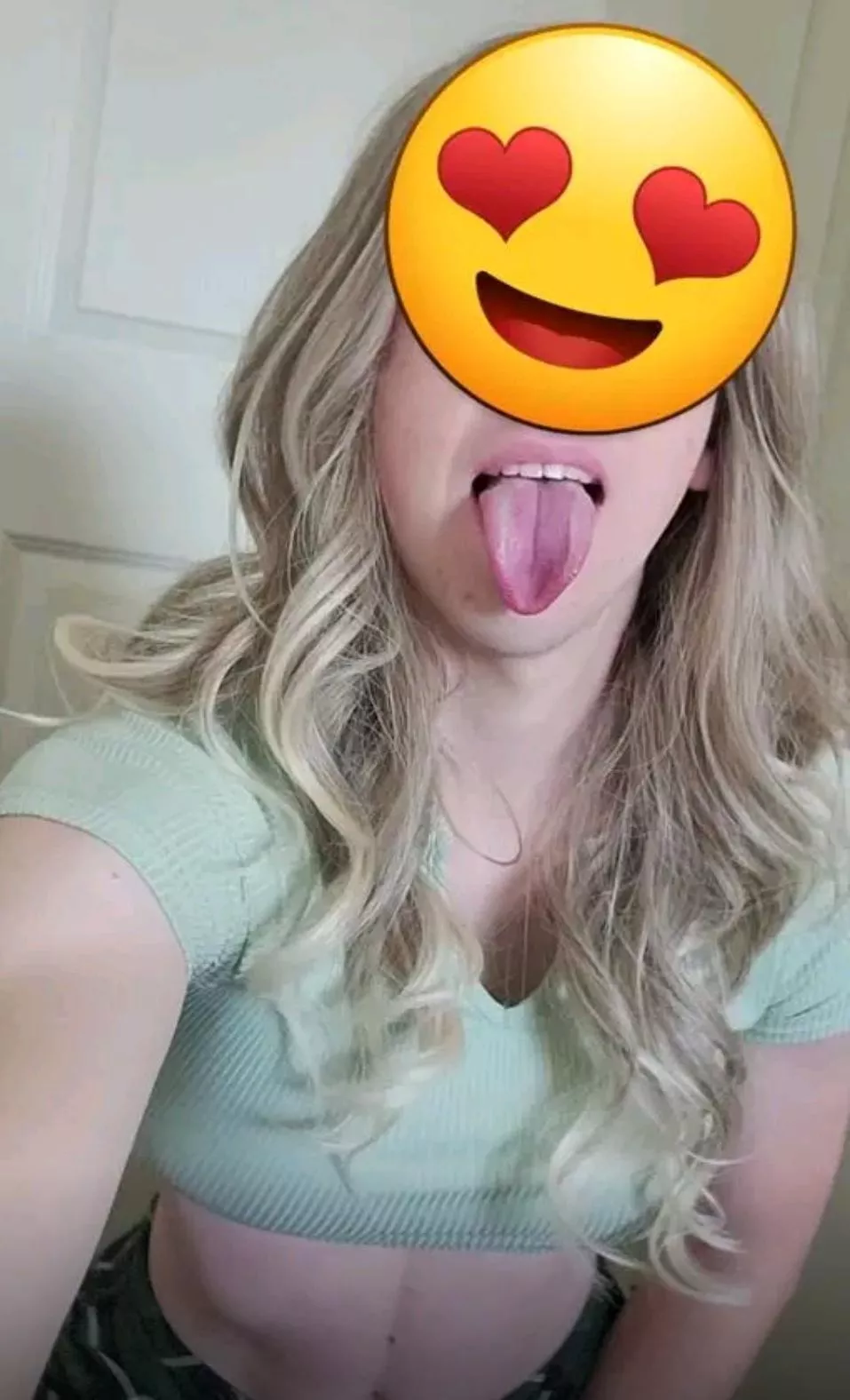 Would I look better with your cock on my tongue?