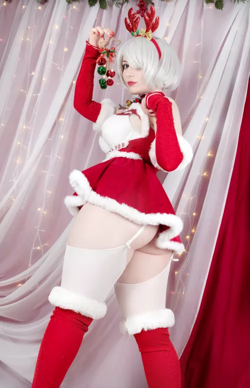 Xmas 2B cosplay by n_mirikashi