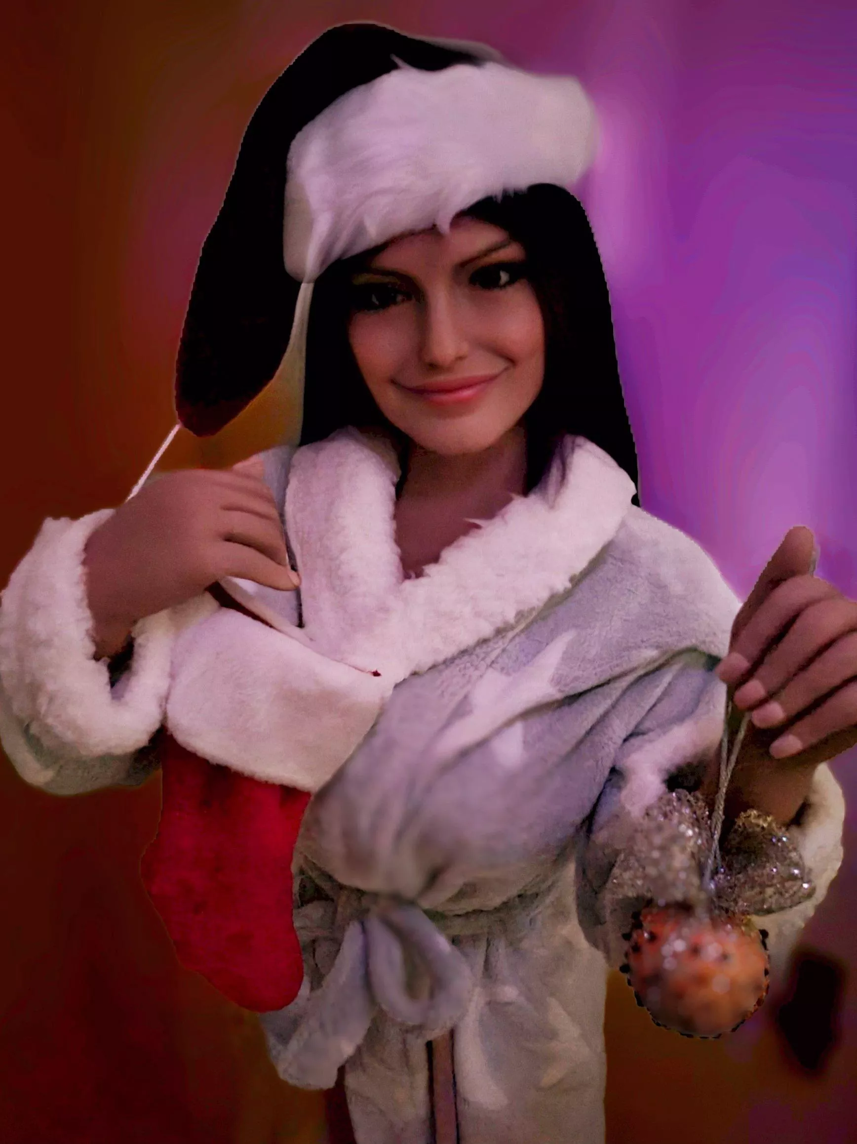 you can't open that stocking until morning Lara