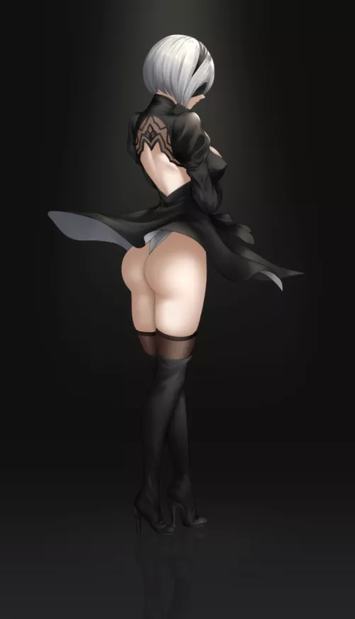 2B's long legs and cute butt (nyatokanyaru)