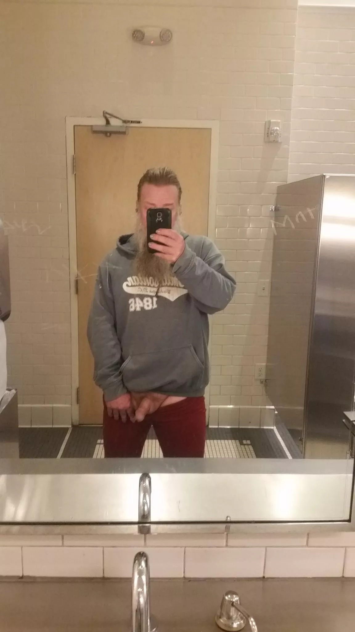 [56] stopping in the men's room to warm up