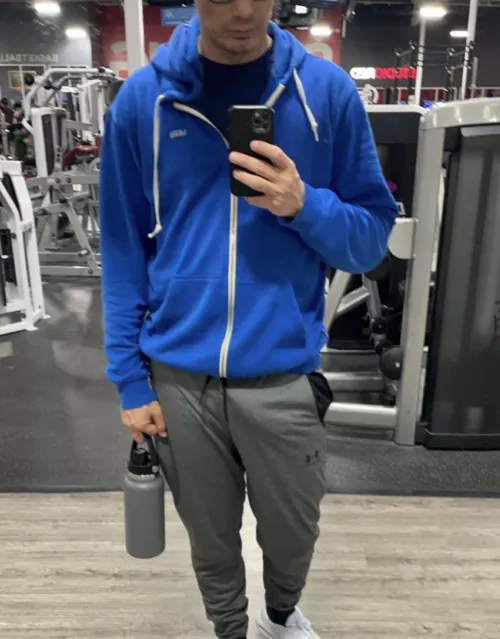 At the gym showing off