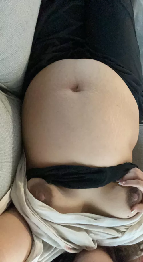 Can I squirt my milk in your mouth while I ride you? 🤰🏻😘