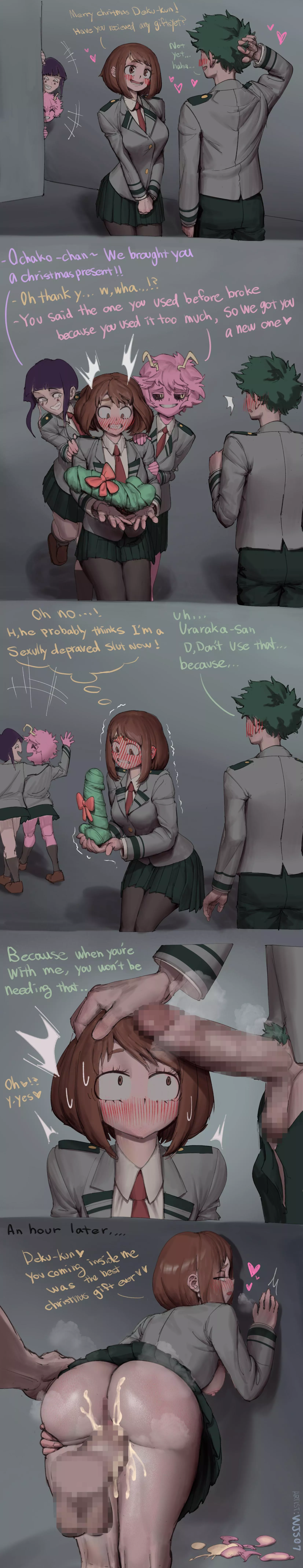 Christmas prank gone RIGHT, gone sexual - Izuku x Ochako (wjs07) [My Hero Academia]