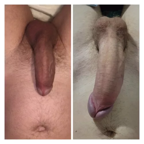 Compared with the same guy from a lil bit ago and he wanted to me to show this cause the difference is noticeable