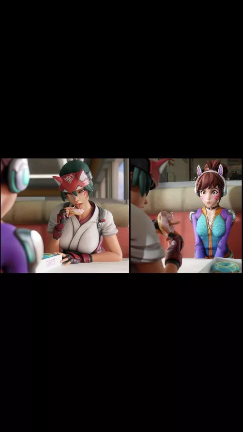 Dva and kiriko eating out