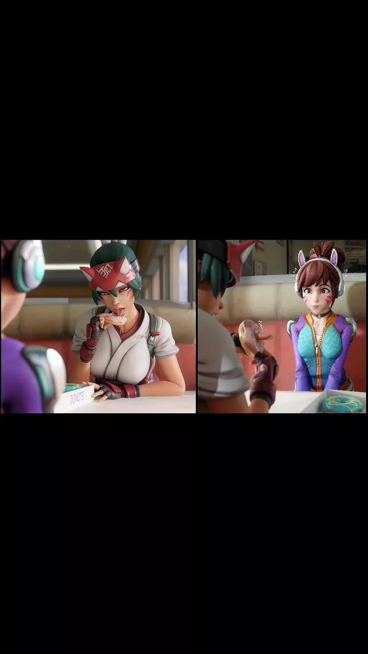 Dva and kiriko eating out