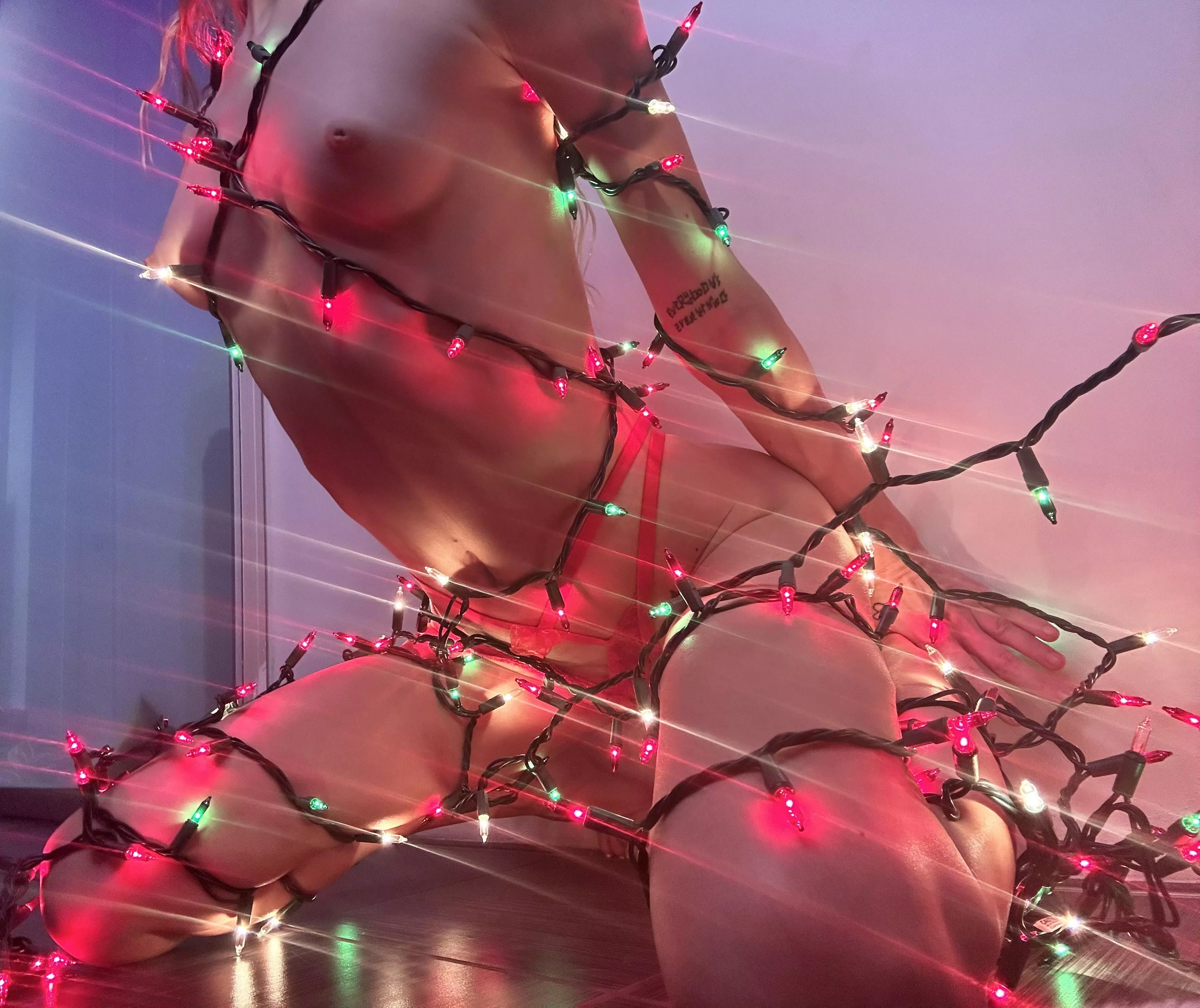 got a little tangled trying to hang my christmas lights 😅