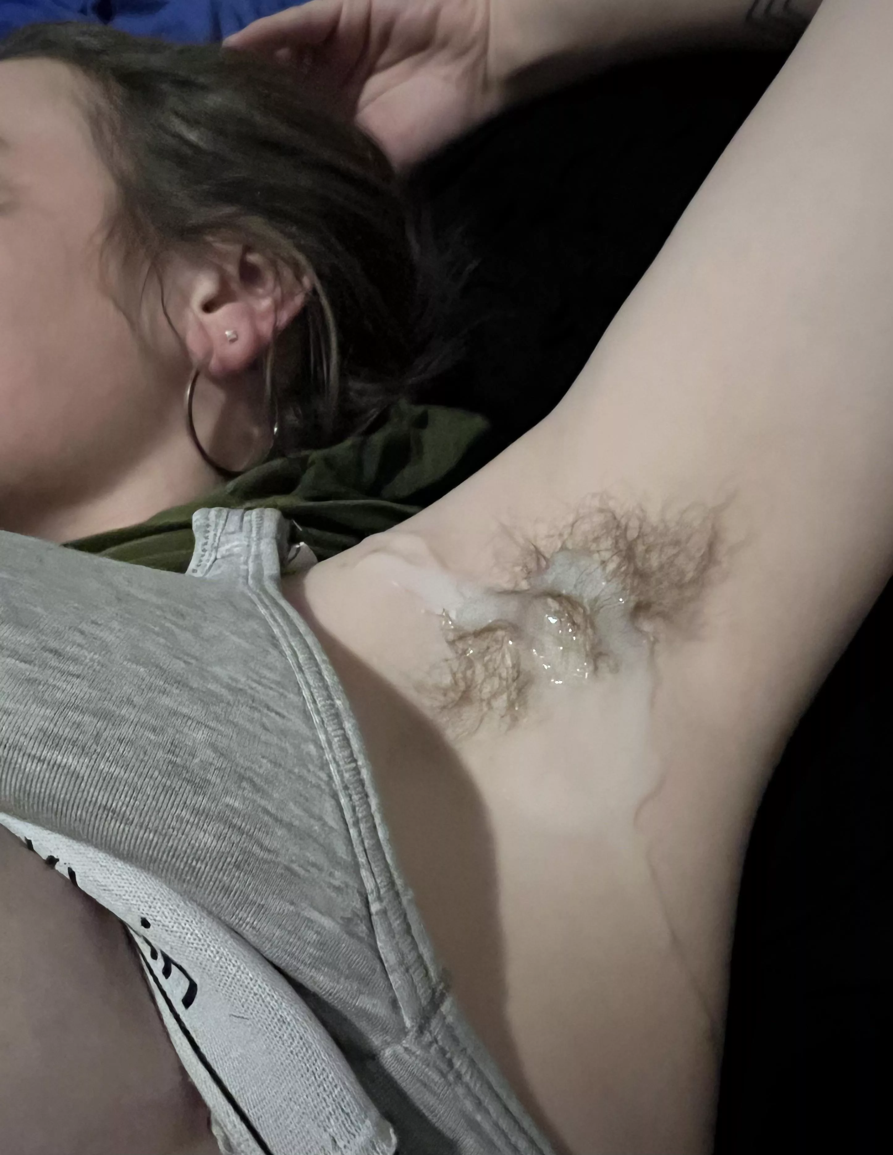 He liked the smell of my armpit so much..