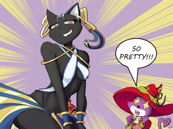 I absolutely LOVE Nulia by @This_is_Nulia on twitter, and I think Najima does too. (Art by me!)