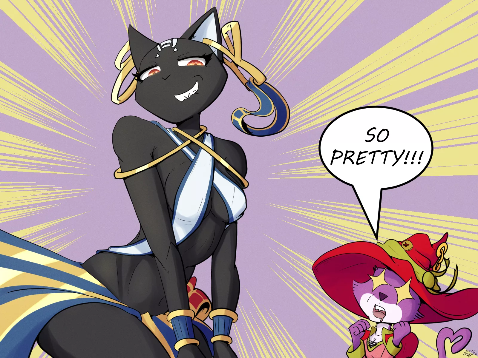 I absolutely LOVE Nulia by @This_is_Nulia on twitter, and I think Najima does too. (Art by me!)