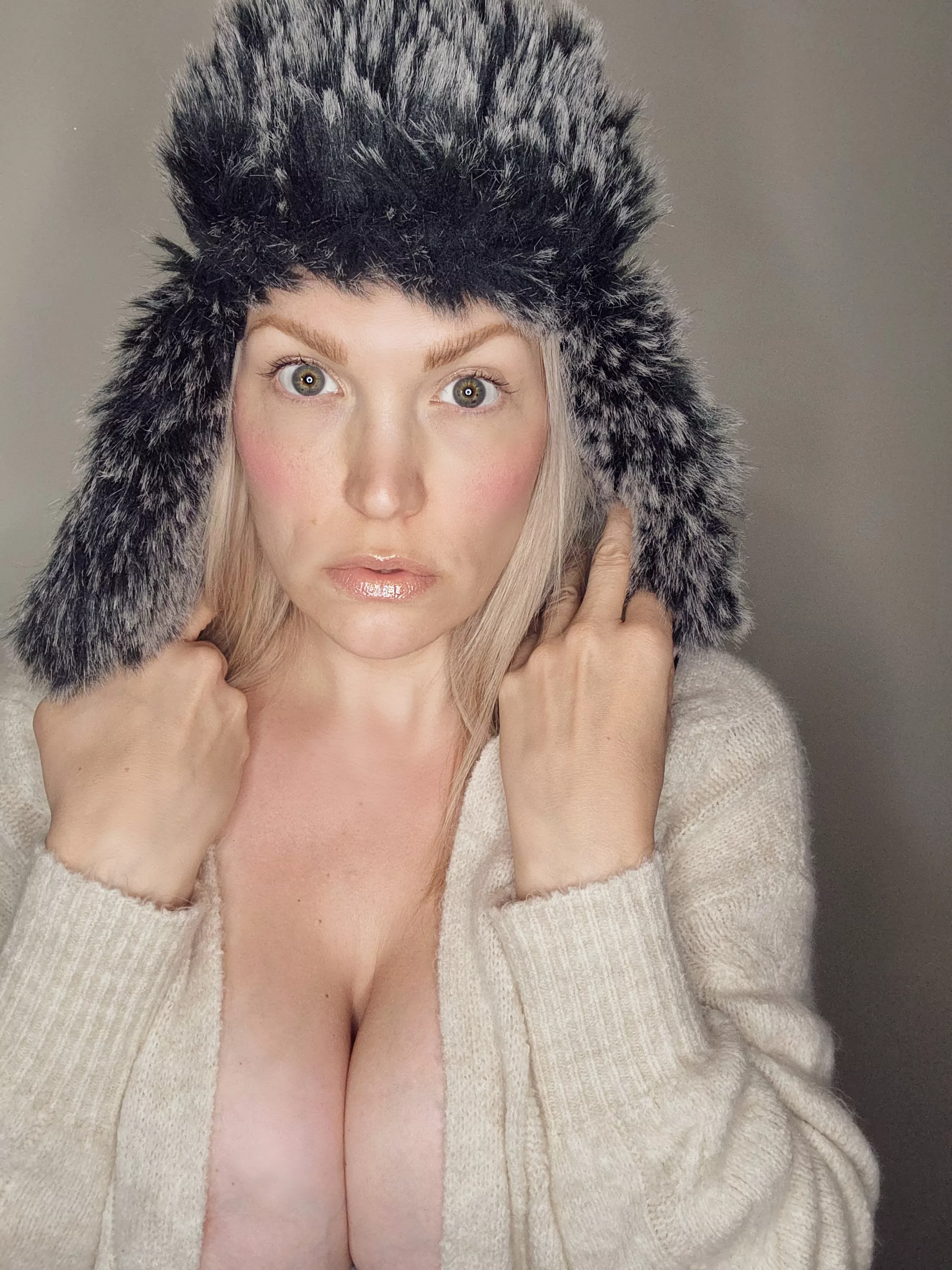 I brought a hat to go with my sweater