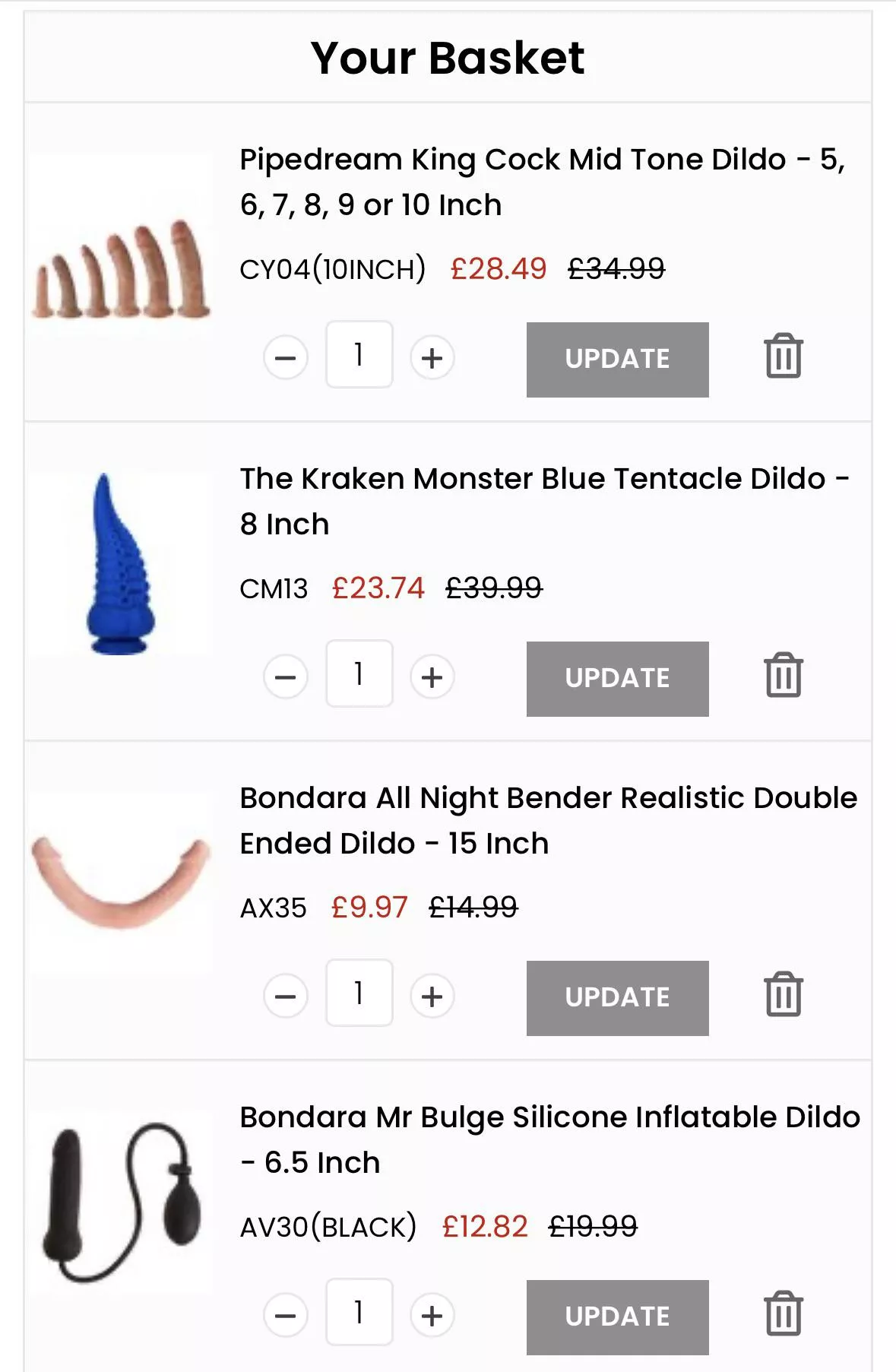 I don’t know what to get ahhhhh! I can only afford 2 and would really love to get another big girthy dildo but the idea of a tentacle dildo is sooooo tempting. What do you guys think?