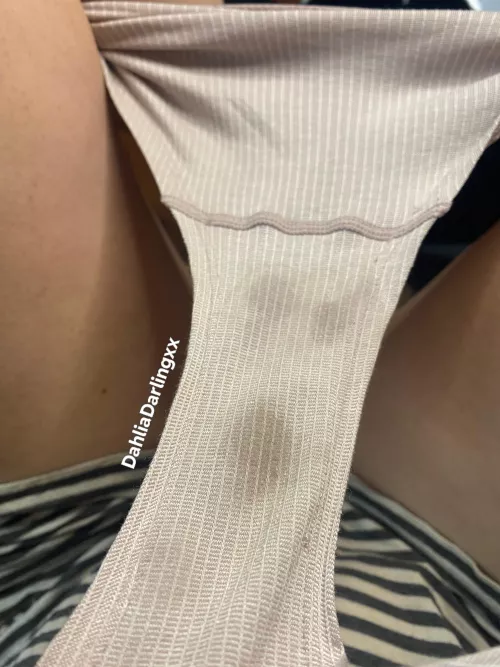 If this is how my wet spots look seeping through the outside of panties, imagine what they look like on the inside! 🍑💦😇