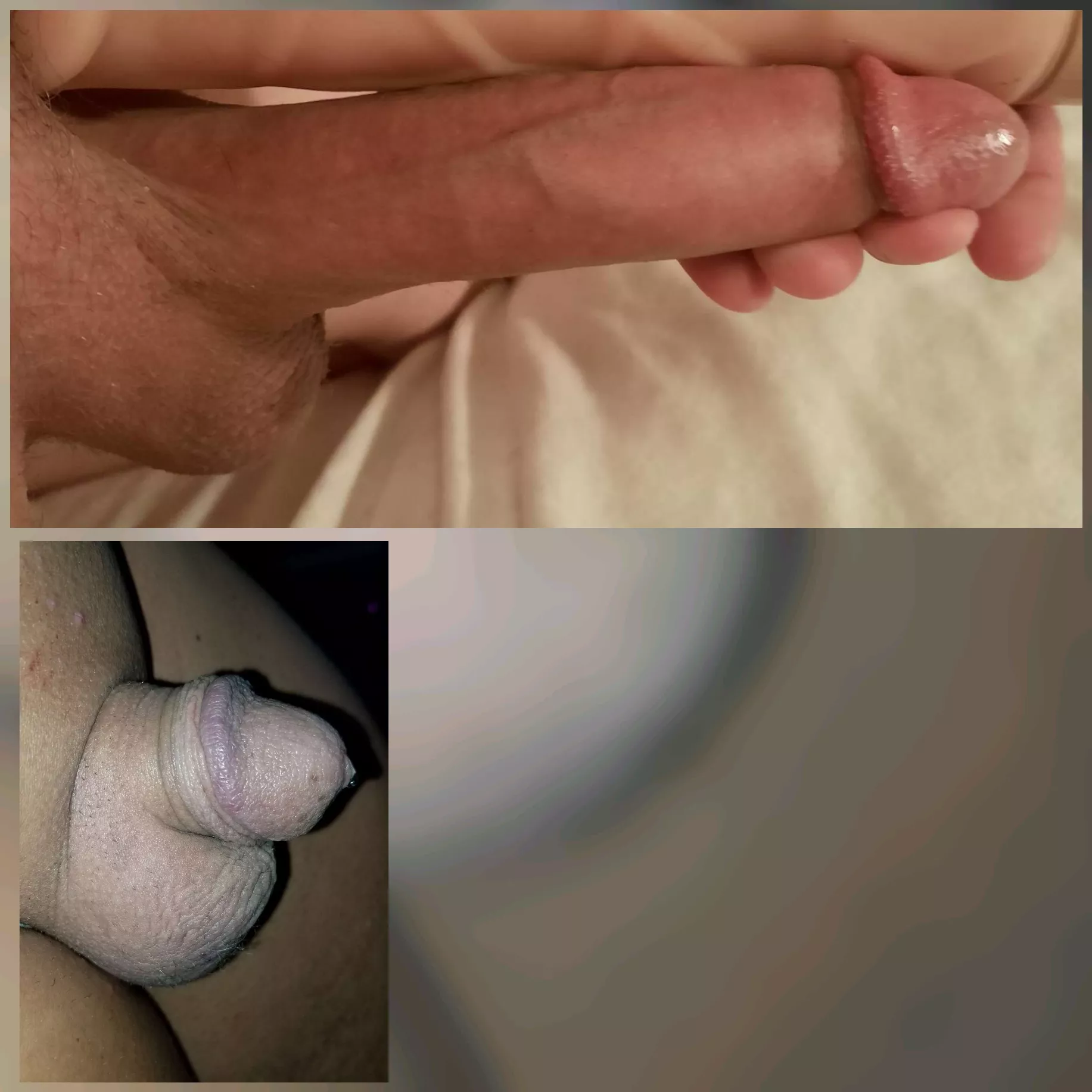 Me(top) vs. u/rnd'm27 compared 😁 Big cock vs. little penis