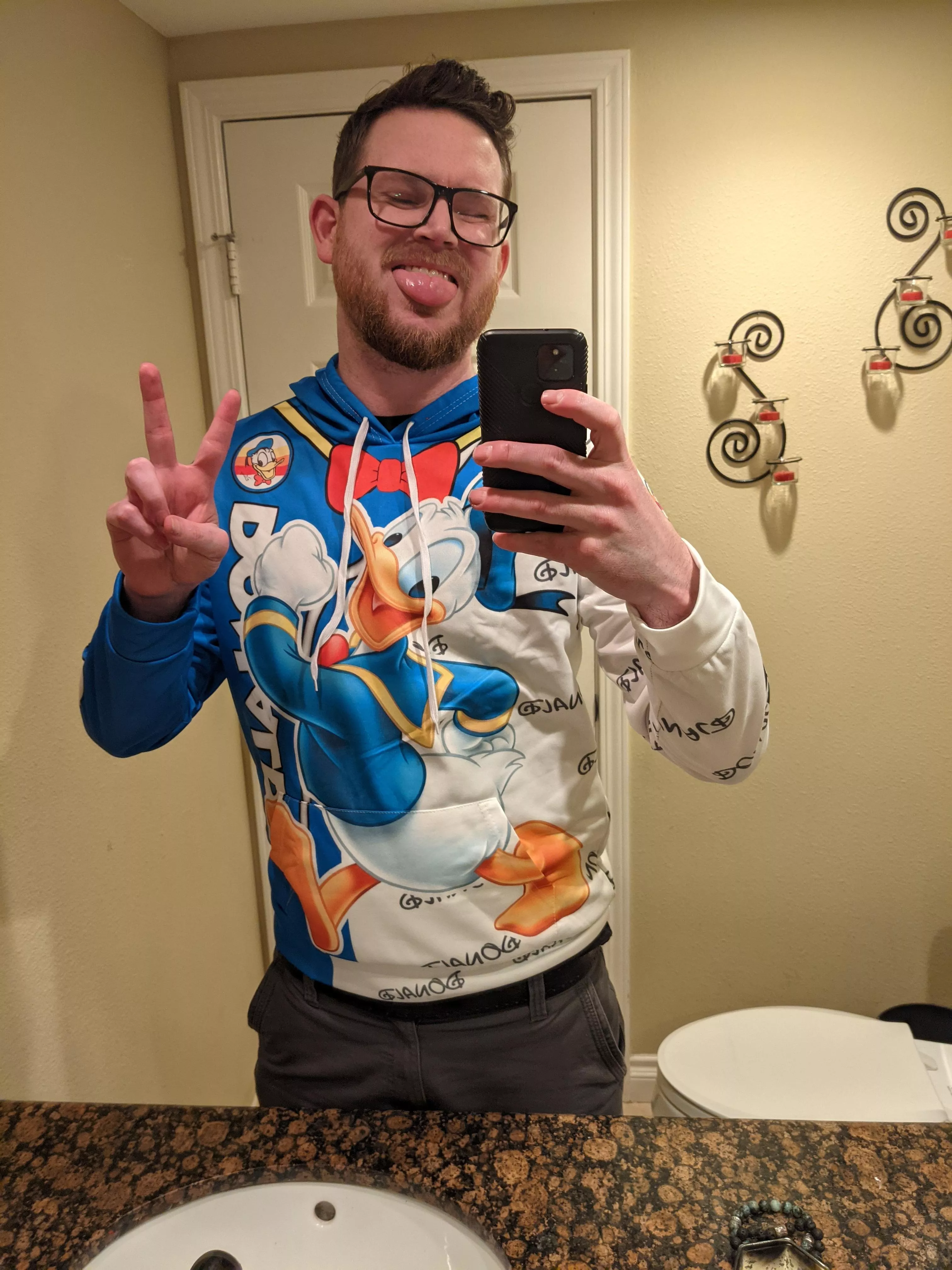 My New Donald Duck Hoodie, Loveee This Fit!