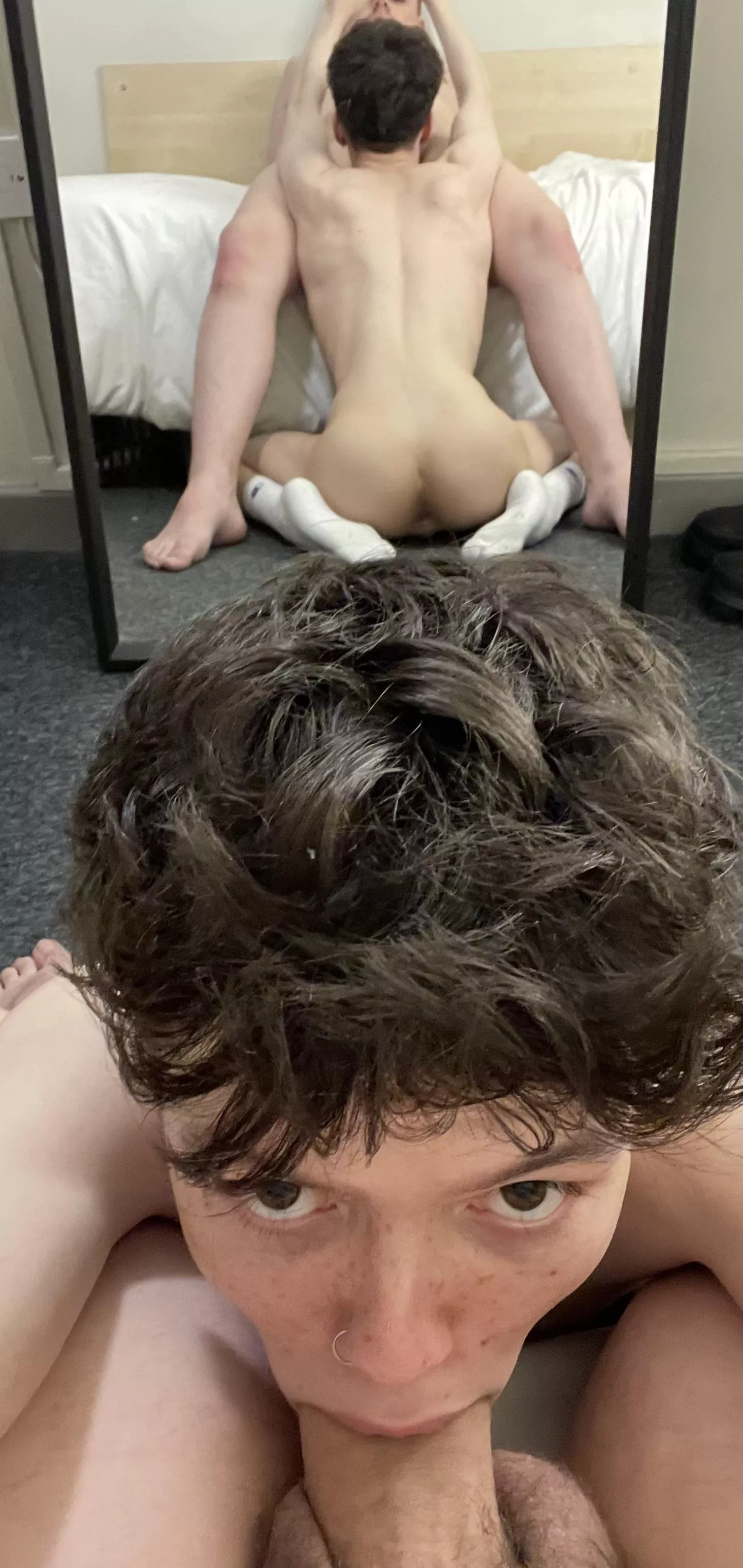 my step bro always makes me gag on his thick cock 😩