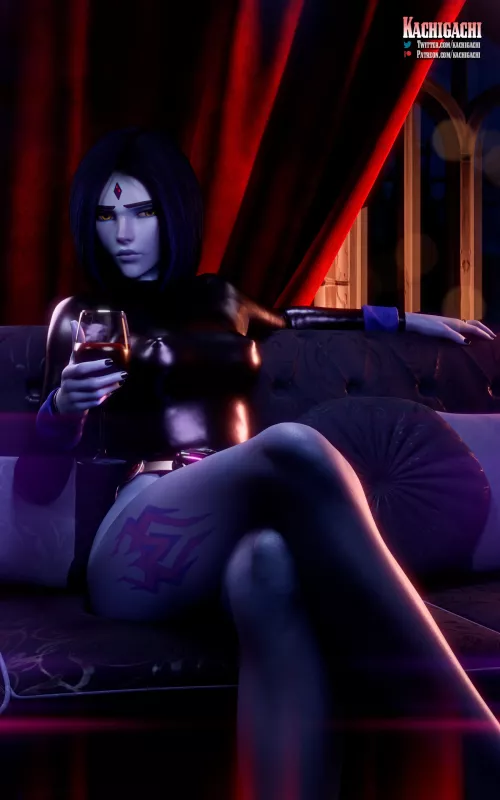 Sexy Widowmaker as Raven (Kachigachi)