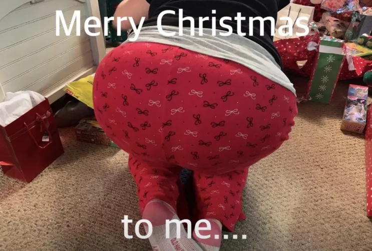 She said I can pull her PJ pants and underwear down right here and slide it in… Merry Christmas to me!