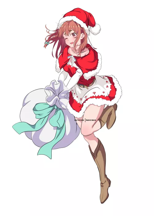 Sumi helping Santa (By kevcrexx) [Rent-A-Girlfriend]