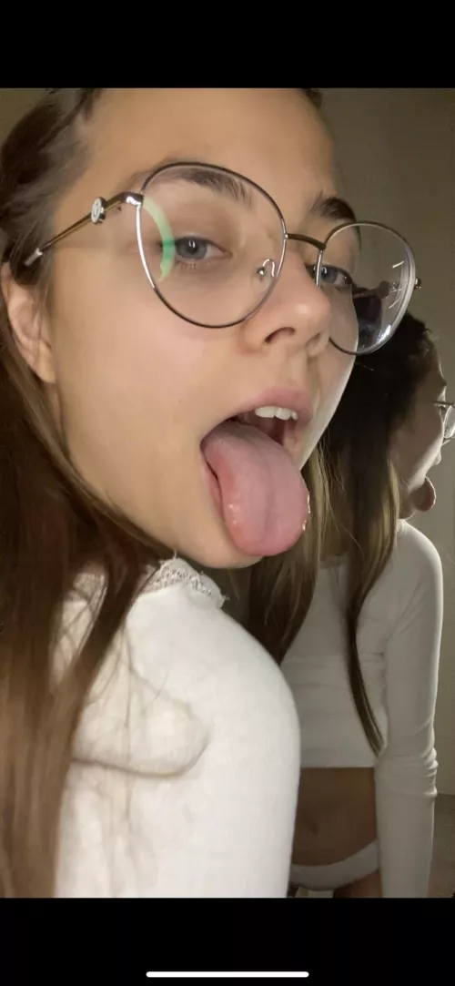 Where would you spread cum: in mouth or on glasses?